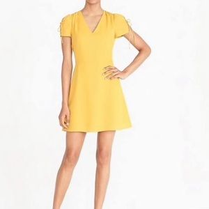 J Crew Mercantile tie sleeve flair dress.